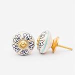 CASADECOR Multicolor Ceramic Decorative Knobs Cabinet Drawer Pulls for Home Kitchen (pack of 6)