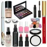 LADYEYE Complete Makeup Kit Combo For Women Including Eyeshadow Palette, Mascara, Primer, Foundation