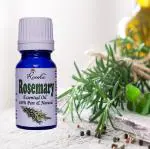Roseka Rosemary Essential Oil (Rosmarinus officinalis) with internal Plastic Euro Dropper Natural Therapeutic Grade Steam Distilled | For Hair Growth Skin and Body Pure and Natural glowing Skin 10 ml
