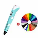 3 idea Imagine Create Print 3D Pen Blue+ SUNLU PLA 3D Pen Filament - 10M - Set of 20