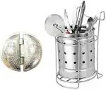 Urban Buy Multicolor Aluminium Gujiya And Cutlery Holder With Stand Kitchen Tool Set 2 Pc