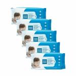Mee Mee Baby Gentle soft Moisturing Wet Wipes with Aloe Vera extracts (unscented) without lid |72 pcs| Pack of 5