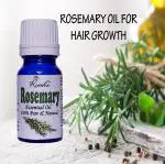 ROSEKA Rosemary Essential Oil (Rosmarinus officinalis) with internal Plastic Euro Dropper 100% Natural Therapeutic Grade Steam Distilled | For Hair Growth Skin and Body Pure and Natural glowing Skin 10 ml