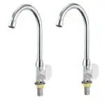 Luxyloom Swan Neck Tap for Washbasin 2 Pcs| Basin Tap with High Neck for Kitchen & Bathroom Taps with Chrome Finish