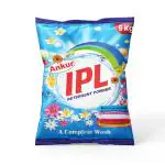 Ankur IPL Detergent Powder 5 kg, Washing Powder With Lemon & Bleach To Remove Tough Stains on Clothes & Dissolves Easily | Suitable for all Washing Machines and Bucket Wash - 5Kg