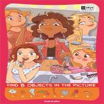 ABYZ Hidden Objects Girls Paint Eyelashes And Lips And Comb Hair Together Near The Mirror