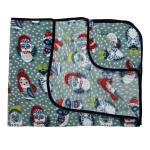 Luvlap Grey Baby Wrapper Cum Soft Reversible Blanket 70 X 100 cm