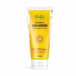 Globus Remedies Glosika Sunscreen Lotion, SPF 50 PA+++ Up to 12 hrs Protection with Almond & Rice Extract, Suitable For All Skin Types, 100 gm