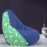 Biggie Bean Bag - Size : 4XL - 3D Printed Teardrop Bean Bags - Designed by : DonnaPaula London - Color: Banana - H - Blue Green - Bean Bag Cover - Best 3D Printed Bean Bag for Living Room - Luxury Bean Bag - Lounge Chair Latest Bean Bag