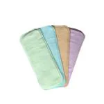 Crawl'in 3 Layer Nappy Cloth Liners Washable & Reusable Microfiber Insert Pads for Mild Leak Diaper Liner (Multicolor) Pack of 4