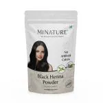 MINATURE Black Henna Powder | Henna Based Hair Color | Henna & Indigo Powder | Hair Color | No Artificial Preservatives | Cruetly Free Made in India | 227gram (1/2lb)(8Oz)