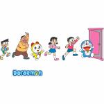 Wallzone Multicolor Pvc, Vinyl Doreman Large Wallsticker, 120 X 50 Cm