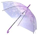 CHAATEWALA Purple Floral Printed Clear Flowers Bubble Dome Umbrella (23 x 5 x 5 cm)