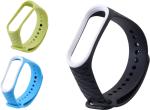 Microcart Silicone Multicolor Smart Band Strap For Xiaomi Mi Band (Pack Of 3)