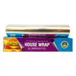 House Wrap Aluminium Foil for Kitchen, Food Packing, Cooking, Baking - 72 M Net, Width 30 cm,11 Microns in Thickness, Keeps Food Warm, Fresh, Hygienic