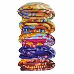 Goyal's multicolor Striped Design Single Bed Fleece Blanket 58 x 88 Inch, Pack of 5