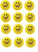 Globular Smiley Soft Balls Cute Funny Yellow Emoji Happy Smiley Face Anti Stress Slow Rising Squeeze Sponge Balls Best Birthday Best Angry Person Best Gift (12 Piece)