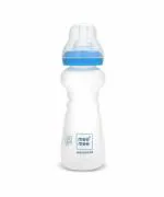 Mee Mee Baby Feeding Bottle 250ml |BPA-Free Baby Milk Bottle with Eazy Flo Technology, Anti-Colic Valve, Non Toxic and Easy to Hold Grooved Design for New Born/Infants/Toddler Upto 3 Years (Blue)