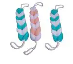 TIMELINE Natural Exfoliating Loofah Bath Brush/Belt/Back Brush/Back Scrubber with Strings for Men & Women (Random Colour) 03 Pcs