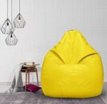 heimdekor Regular Bean Bag Cover Without Beans (Yellow) (XXXL)
