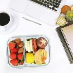 2 Partition/Compartment Lunch Box with Plastic Lid 1000 ML, Clear PACK OF 2.