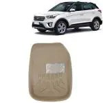 Kingsway 3D Car Floor Mats For Hyundai Creta, Model Year : 2015 - 2017, Color : Beige, PVC, Set 3 Piece