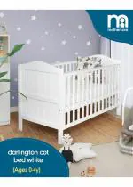 Mothercare darlington baby cot bed white