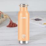 Cello Duro Sip Double Walled 600Ml, Orange | Duro Tuff Steel Series Flask | Vacusteel Water Flask With Durable Dtp Coating | Leak Proof Flask For Beverages | Ideal For Home, Travel, Office