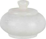 Real Craft White Makrana Traditional Dani Kumkum Decorative Showpiece Marble Sindoor Box (6 cm)