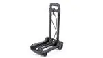 Bigapple Stainless Steel, Plastic Portable Platform Hand Trolley, Heavy Duty 2 Wheel Solid Construction Utility Cart Compact and Light Weight with 35 kg Loading (Black)