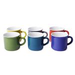 Anwaliya Fauna Series Ceramic Coffee Mugs, 230 ml, Set of 6, Enemal Shape (Outer Color May Vary)