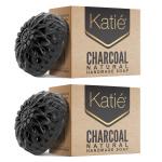 Katie Charcoal Soap for Cleansing & Tan Removal , 100% Natural Charcoal Soap (Pack of 4) For Men & Women , Handmade Soaps enriched with Essential Oils buy 2 get 2 free made in India