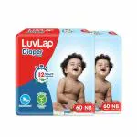 LuvLap Baby White Spandex Supreme Diaper Pants New Born 120 pieces