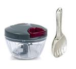 Blue Wonder Vegetables Plastic Dori Chopper With Stainless Steel Red Chipser and (Multicolour, Pack of 2)