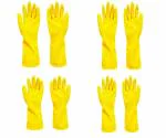 NEW INDIA FIRE TECH Cleaning Glove for Home cleaning Utensils cleaning Bathroom cleaning Gardening Yellow pack of 4 pair