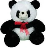 KT KASHISH TOYS Toys Panda Ribbon Soft toy for kids, Girls & Children Playing Teddy Bear Loveable & Huggable in Size of 30 Cm long - 30 cm (Multicolor)