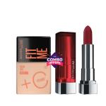 L'Oreal Paris Maybelline New York Foundation, Fit Me Fresh Tint, Shade 03, 30ml & Maybelline Lipstick,903 Midnight Date,Creamy Matte Lipstick, 3.9g Combo Pack (1+1)