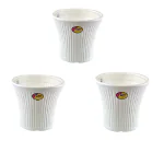 Rishta White 10 Inch Paudha Planters Plant Pot - HDPE Material for Home, Office, Hospitals - Pack 3