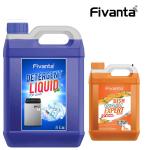 Fivanta Top Load Liquid Detergent 5L ith Dishwash Gel 1L (Orange 1L + Top Detergent Liquid 5L)