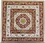 Honiluk Maitri Red, Gold Meenakari Wood Pooja Chowki (Pack Of 1)