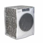 Classic Front Load Washing Machine Cover for IFB 5.5 Kg, 6 Kg, 6.5 Kg | 50CmsX63CmsX81Cms | Black Flower