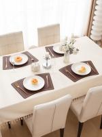 HOKIPO Premium Faux Leather Dining Table Mats, 4PCS - 43L x 34W cm
