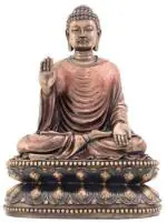 CraftVatika Brown Porcelain Buddha Statue 68.1 x 50 cm