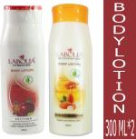 Labolia Honey Almond Body Lotion, Frutina Body Lotion, 300 Ml Each (Pack Of 2)
