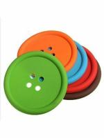 Krifton Button Coasters Coffee and Tea Cup Cushion Set of 2