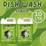 BLISS & BLUSH Dish wash Liquid green 10Liter With Lime And Basil Fragrance, Leaves No Residue, Dishwashing Liquid
