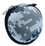 G.FIDEL Round Shape Earphone/Earbud Case Portable EVA Carrying Case Storage Bag Cell Phone Accessories Organizer with Carabiner for Earphone, Earbud, Earpieces, SD Memory Card, Camera Chips