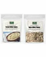 GOODNESS FARM Sprouted Millet Poha/ Flakes 400 gms x 2- Combo| Foxtail Flakes| Bajra Flakes
