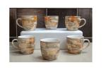 LOVEUNLIMITED Pack of 6 Bone China Premium LOVE02 Tea Cups Set of 6 | Coffee Mugs for Home Office  (Multicolor, Cup Set)