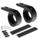 AllExtreme EXFLMB2 Universal Fog Light Horizontal Bar Clamp Mounting Bracket Kit with Rubber Insert for Car Jeep SUV and Off Road Vehicles (1 Pair)